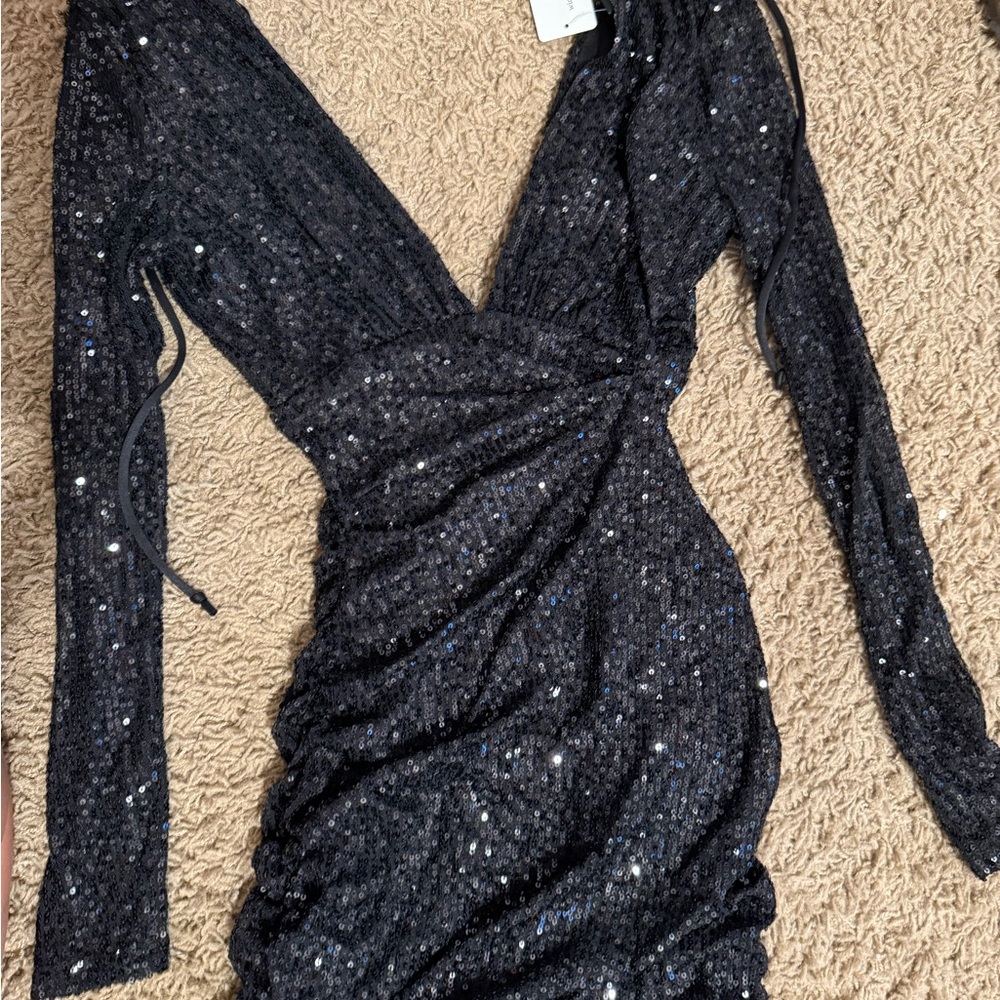 Elegant Black Sequin Dress